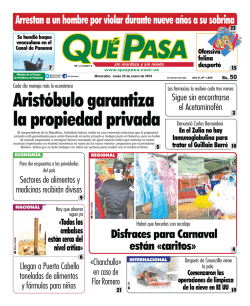 Aristóbulo garantiza la propiedad privada