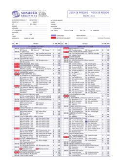 Descargar tarifas Susaeta Castellano