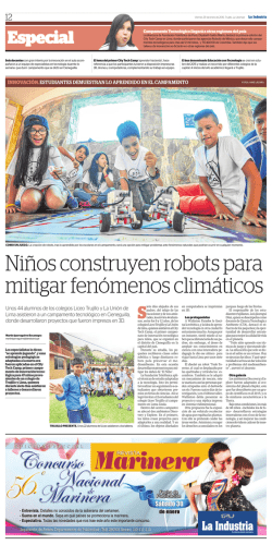Niños construyen robots para mitigar fenómenos