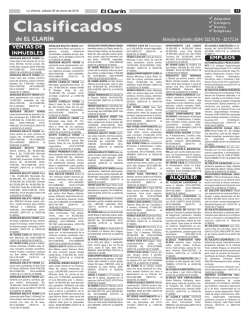 Clasificados Diario El Clarín de La Victoria Sábado 30 de Enero de