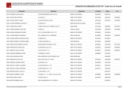 ARQUITECTOS EMISORES ACTAS ITE – Santa Cruz de Tenerife