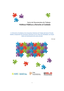 5. El Derecho al Cuidado en los Convenios Colectivos de Trabajo