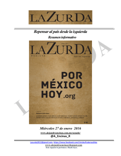 Repensar al país desde la izquierda