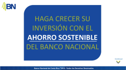 ahorro sostenible - Banco Nacional de Costa Rica