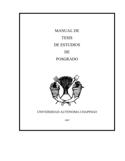 Manual para la redación de tesis