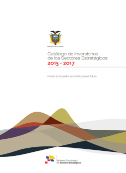 Catálogo de Inversiones de los Sectores