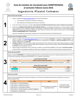 Ingeniería Plantel Colomos - Aspirantes