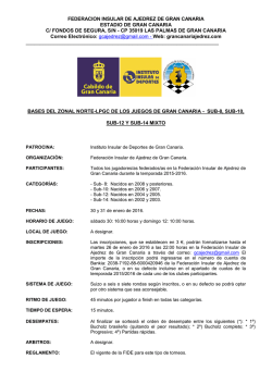 Zonales Juegos GC - Federación Insular de Ajedrez de Gran Canaria