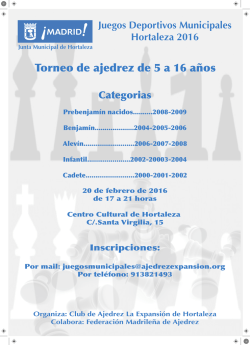 Torneo de ajedrez de 5 a 16 años - Club de Ajedrez Expansión de