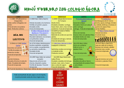 Menú del mes - Colegio Ágora