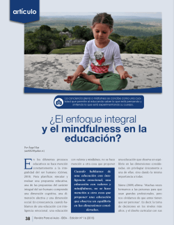 ¿El enfoque integral y el mindfulness en la educación?