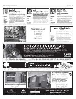 HOTZAK ETA GOSEAK