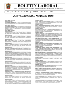 BOLETIN LABORAL - Junta Texcoco
