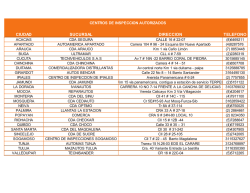 Centros Autorizados de Inspección