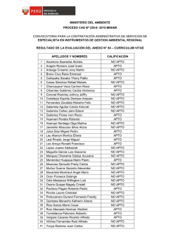 CAS N&deg; 236-2-2015 - Ministerio del Ambiente