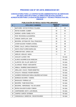 Resultados preliminares