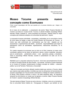 Museo Túcume presenta nuevo concepto como Ecomuseo