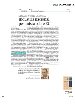Industria nacional, pesimista sobre EU