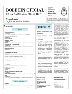 decretos - Bolet&iacute;n Oficial de la Rep&uacute;blica Argentina
