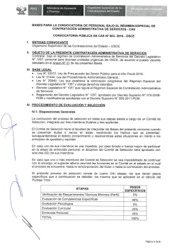 Bases del Concurso de CAS N° 003-2016-OSCE