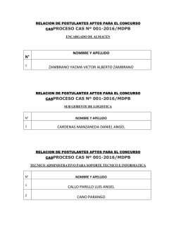 relacion de postulantes aptos para el concurso cas
