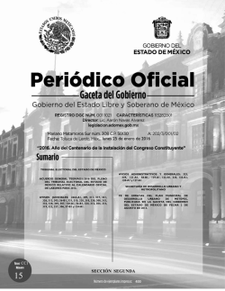 Acuerdo General TEEM/AG/I/2016 del Pleno del Tribunal Electoral