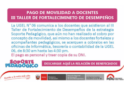 1II TALLER DE FORTALECIMINETO DE DESEMPEÑOS - UGEL-06