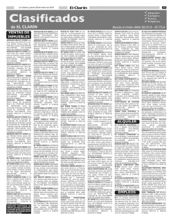 Clasificados Diario El Clarín de La Victoria Jueves 28 de Enero de