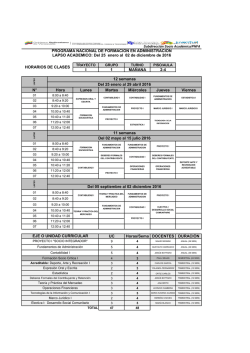 I 1 MAÑANA 2-4 N° Hora Lunes Martes Miércoles