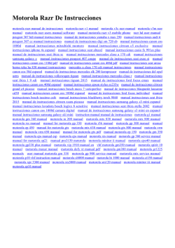 Motorola Razr De Instrucciones