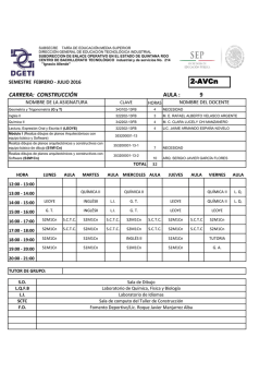 Informacion para alumnos T. Vespertino