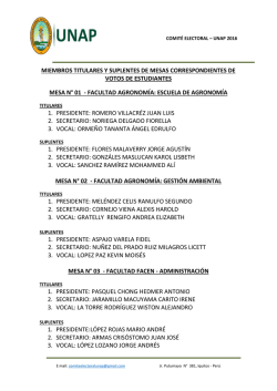 miembros titulares y suplentes de mesas correspondientes de votos