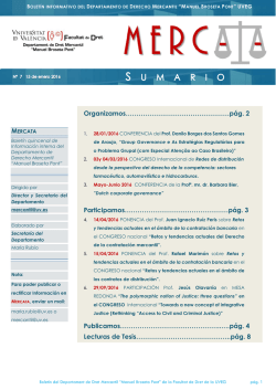 Actividades del Departamento de Derecho Mercantil