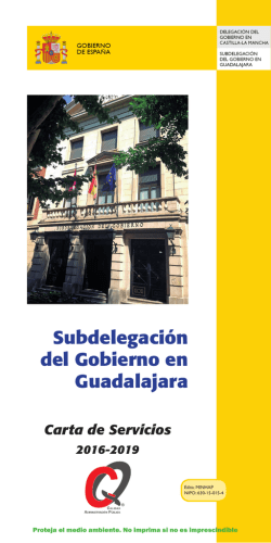 Subdelegación del Gobierno en Guadalajara Carta de Servicios