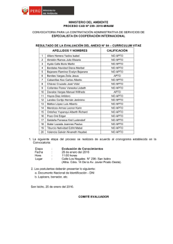 CAS N° 239-2015 - Ministerio del Ambiente