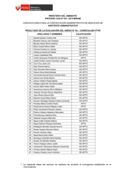 2015-minam convocatoria para la contratación administrativa de