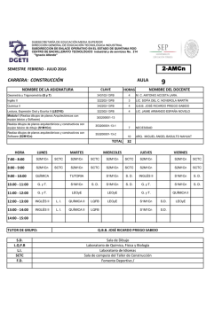 Informacion para alumnos T. Matutino