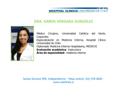 dra. karen vergara gonzález - Hospital Clínico Universidad de Chile