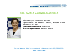 dra. camila valencia mandiola - Hospital Clínico Universidad de Chile