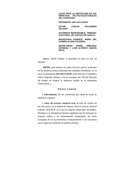 sup-jdc-31/2016 actor - Tribunal Electoral del Poder Judicial de la