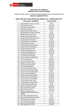 2015-minam convocatoria para la contratación administrativa de
