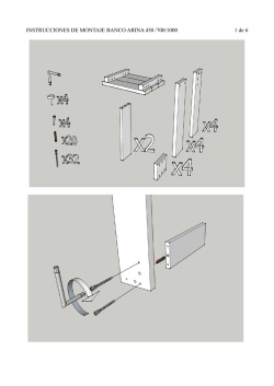 INSTRUCCIONES DE MONTAJE BANCO ARINA