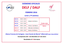 DELF / DALF - Alianza Francesa de Cartagena
