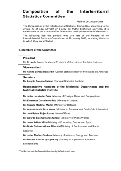 Composición del Comité Interterritorial de Estadística