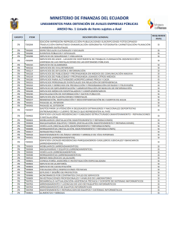 MINISTERIO DE FINANZAS DEL ECUADOR