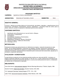 Elementos de Transmisión y Control - Esime