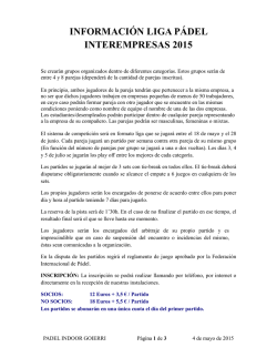 información liga pádel interempresas 2015