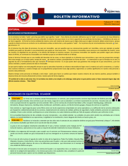 Boletín Informativo – Volumen N° 3-2014