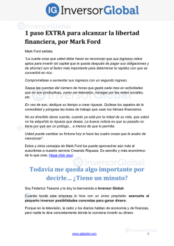 1 paso EXTRA para alcanzar la libertad financiera, por Mark Ford