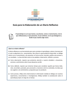 Gu&iacute;a para la Elaboraci&oacute;n de un Diario Reflexivo
